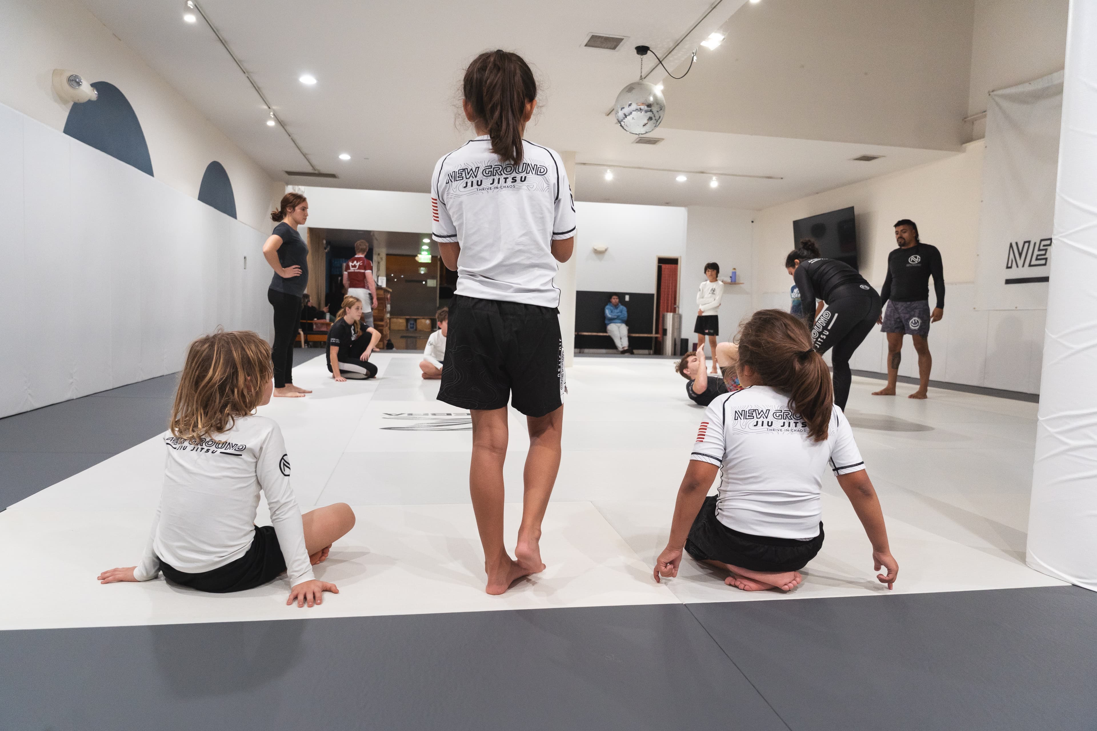 Kids training at New Ground Kids martial arts camp